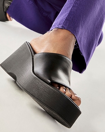 Aldo Betta Mule Platform Sandals D Fit