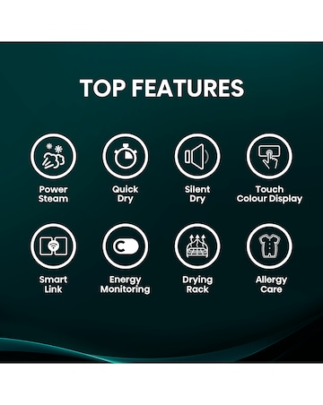 Hisense Power Steam 5i Series DH5I104BWAB WiFi-enabled 10kg Tumble Dryer - White