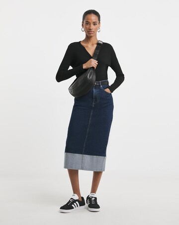 Pure Cotton Henley Button Front Long Sleeve Top