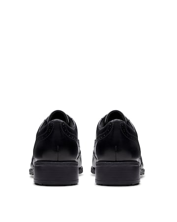 Clarks Havisham Oak Leather Lace Up Brogue Wide Fit