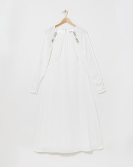 Joanna Hope Ivory Embellished Bridal Midi Dress