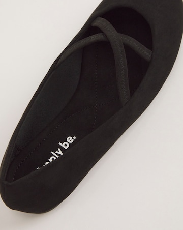 Margot Crossover Stretch Ballerina Shoes Wide E Fit Simply Comfort