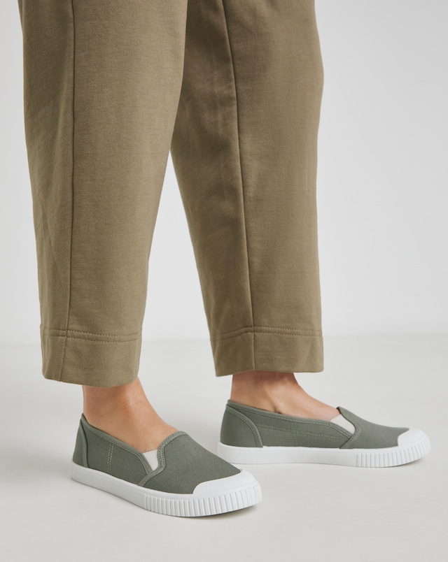 Simply Be Dalton Slip On Plimsole Trainers - Standard Fit (D)