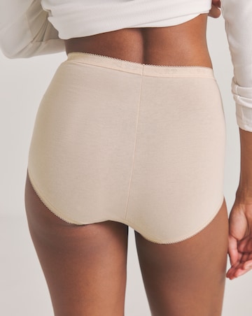 Sloggi 3 Pack Cotton Basic Maxi Knickers, Black, Skintone or White