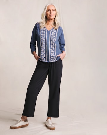 Julipa Embroidered Notch Neck Top