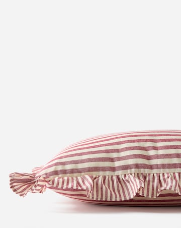 Raleigh Striped Ruffled Cushion