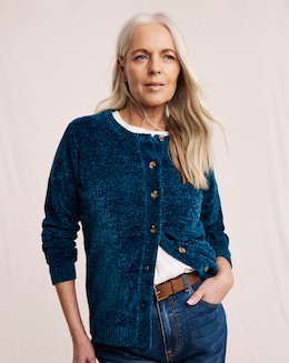 Julipa Chenille Button Down Cardigan