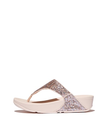 Fit Flop Rose Lulu Glitter Toe-Post Sandals -Standard Fit (D)