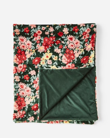 Ditsy Floral Faux Fur Throw