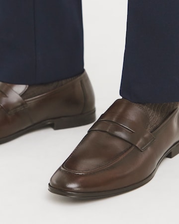 Formal Leather Penny Loafer Wide