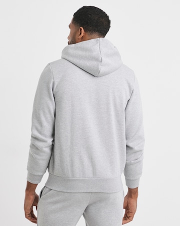 Lacoste Classic Zip Through Hoodie - Grey Marl
