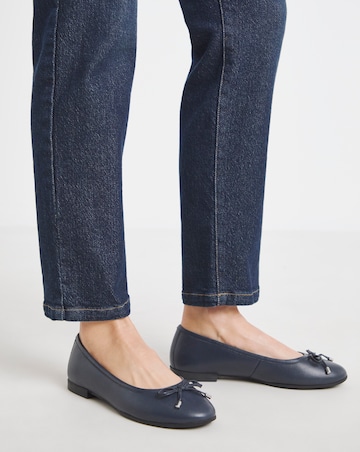 Pine Classic Leather Ballerinas - Wide Fit (E)