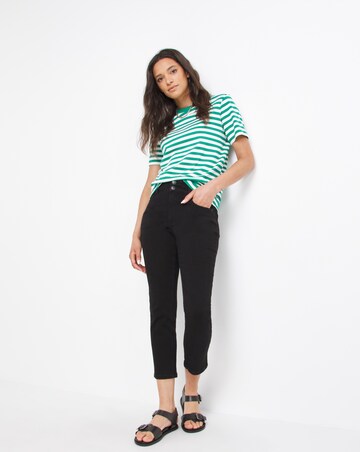 Black Dreamsculpt cropped Straight Leg Jean