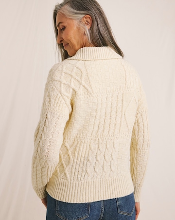 Julipa Mixed Cable Half Zip Jumper