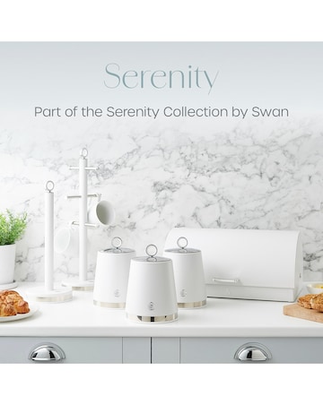Swan Serenity Set of 3 Canisters White