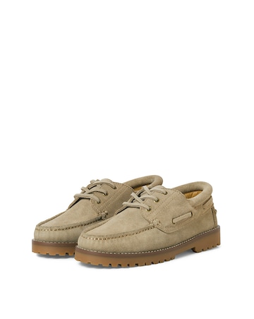 Jack & Jones Brooklyn Suede Boat Shoe - Natural