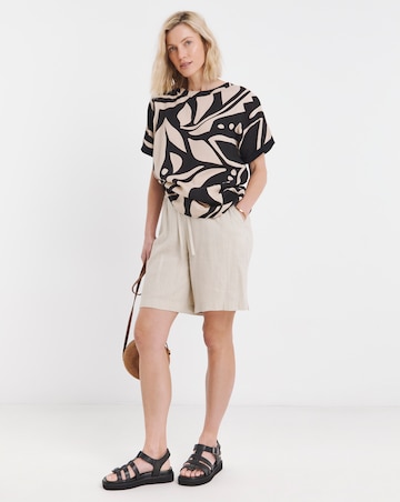 Pure Cotton Mono Woven Front Longline Top