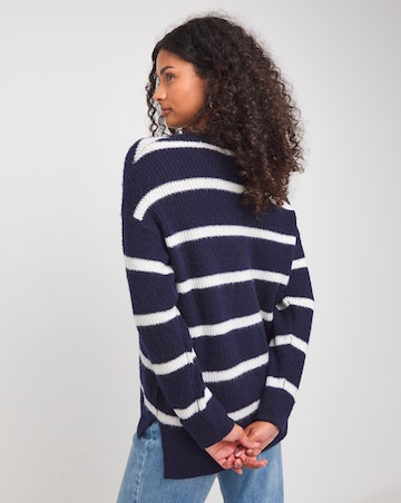 V Neck Longline Jumper