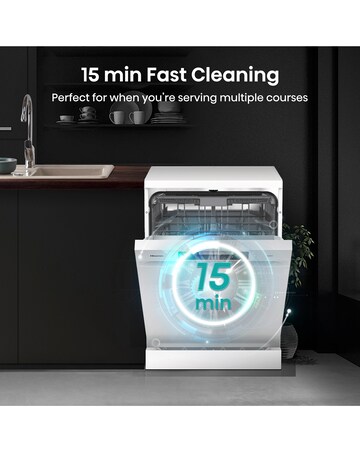 Hisense HS643D60WUK 16 Place Settings Dishwasher with Cutlery Tray - White