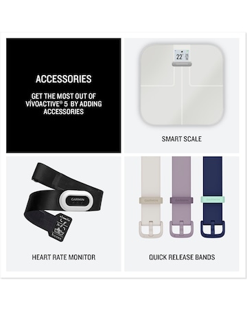 Garmin Vivoactive 5 Smart Watch - Navy with SIlicone Band