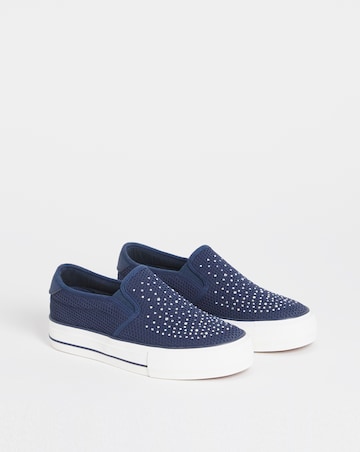 Cali Slip On Canvas Trainer - Extra Wide Fit (EEE)