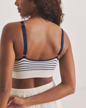 Pretty Secrets (2 Pack) Knitted Stripe Comfort Tops Navy Stripe