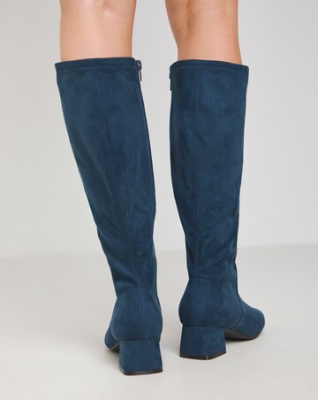 Demi Knee Kigh Heeled Boot - Extra Wide Fit (EEE) & Standard/Curvy Calf