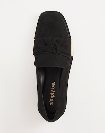 Vic Bow Twist Flat Shoes - Wide Fit (E)