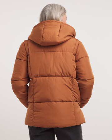 Orange Padded Puffer Coat