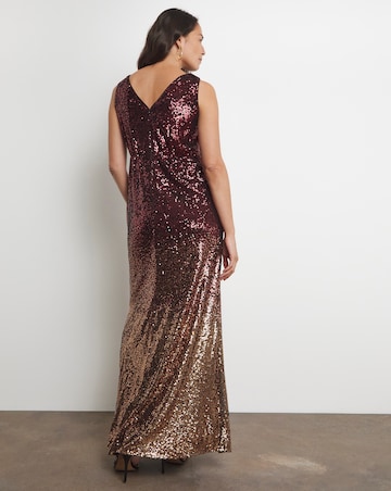 Joanna Hope Ombre Sequin Dress