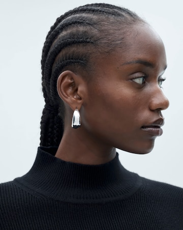 Mango High Neck Ribbed Sweater