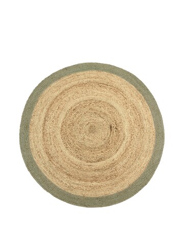 Jute Border Circle Rug