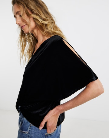 Velvet Split Sleeve Top