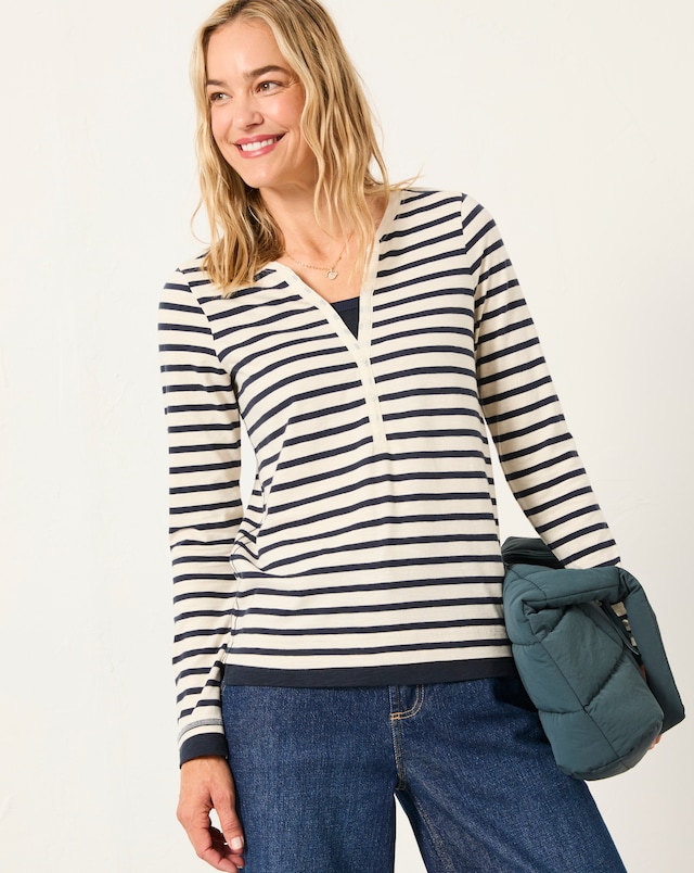 FatFace Mock 2 In 1 Henley Top