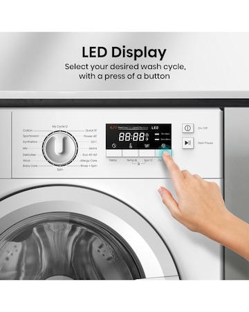 Hisense 3 Series WF3M841BWI Integrated 8kg Washing Machine 1400 rpm White