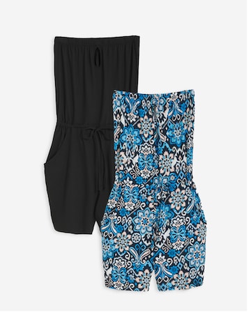 2 Pack Bandeau Playsuits