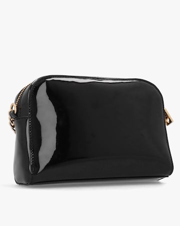 Love Moschino Enameled Logo Black Cross-Body Bag