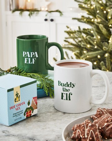 Elf Buddy and Papa Cocoa Mug Set