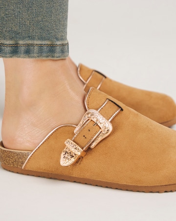 Ellie Footbed Closed Toe Mule Shoe Wide E Fit