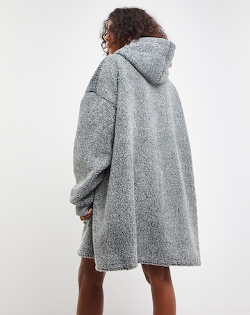 Supersoft Borg Oversized Hooded Lounge Dress