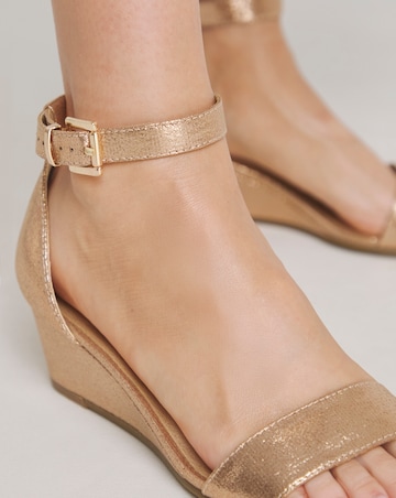 Rio Low Wedge Barely There Sandals - Extra Wide Fit (EEE)