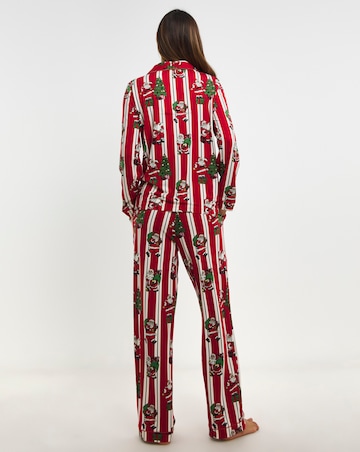 Chelsea Peers Jersey Santa Stripe Pyjama Set
