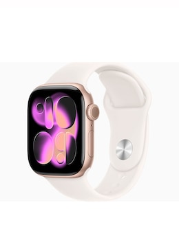 Apple Watch Series 11 GPS + Cellular 42mm - Rose Gold Aluminium/Light Blush Sport Band - S/M