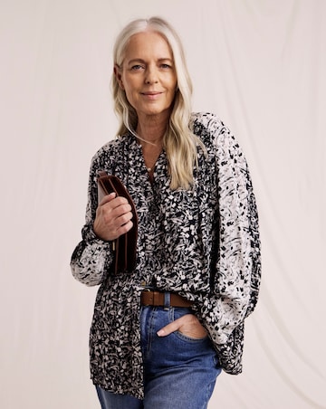 Julipa Contrast Sleeve Blouse