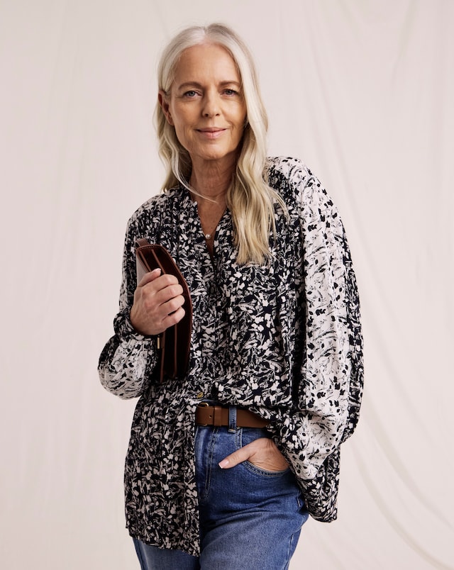 Julipa Contrast Sleeve Blouse