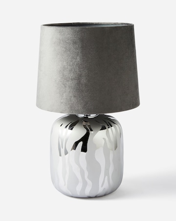 Joanna Hope Zebra Print Glass Table Lamp