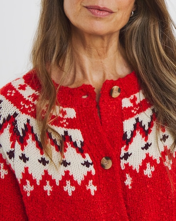 Red Fairisle Cardigan