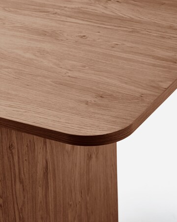 Oslo Panel End Dining Table with 6 Etta Fabric Chairs