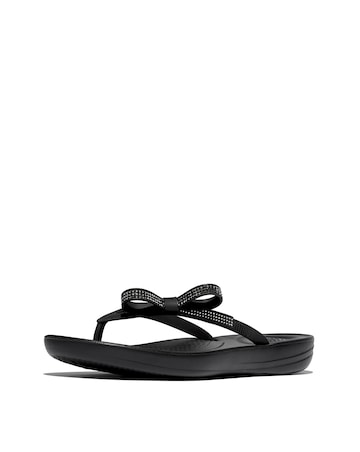 Fit Flop iQushion Glitz Bow Flip-Flops Standard Fit