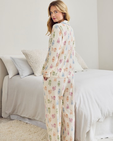Chelsea Peers Organic Cotton Classic Pyjama Set Rainbow Cockapoo Print